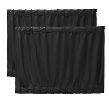 Car Sun Shade Side Window Curtain Adjustable Uv Protection Accessories Kit Black