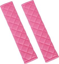 Seat Belt Strap Cushion Cover Wrap Universal Fit For Car Truck 2-pack Hot Pink