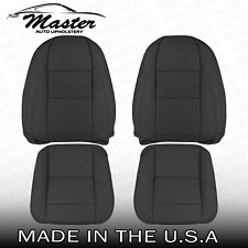 Fits 2007 - 2010 Volvo C70 C 70 Front Replacement Black Leather Seat Covers