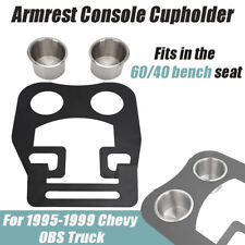 For 1995 96-1999 Chevy Obs Truck Armrest Console Cupholder Fit 6040 Bench Seat
