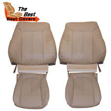 Front Leather Bottom Top Ac Seat Cover For 2011-2016 Ford F250 F350 Lariat Tan
