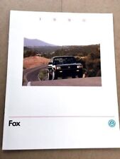 1990 Volkswagen Vw Fox 16-page Original Car Sales Brochure Catalog