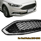 Black Chrome Front Bumper Grille Honeycomb Mesh Grill For Ford Fusion 2017-2018