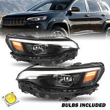 Pair For 2019-2023 Jeep Cherokee Projector Headlight Full Led Headlamps Lhrh