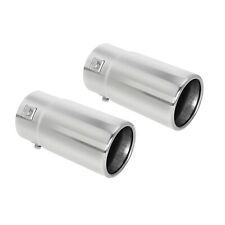 Pack Of 2 Muffler Exhaust Tip Pipe Stainless Steel Chrome Fit 1.75 - 2.5 Inch 
