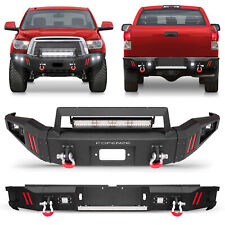 For 2007-2013 Toyota Tundra Steel Front Rear Bumper Wwinch Plateled Lights