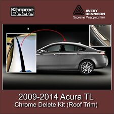 Chrome Delete Overlay Fitting The 2009-2014 Acura Tl Roof Trim