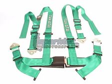 Takata Drift Ii Snap-on Seat Belt Safety Harness Green 2 Shoulderlap 4-point