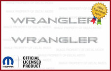 2x 1997 - 2006 Jeep Wrangler Fender Logo Tj Side Decals Stickers Silver Sj3y2