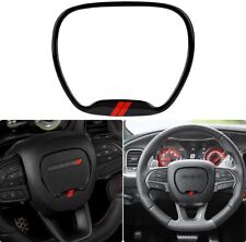 Auovo Steering Wheel Cover Trim For Dodge Charger Challenger 2015-2023 Black