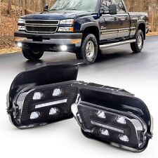 Fit For 03-06 Chevy Silverado Avalanche Bumper New Led Fog Lights Driving Lamps
