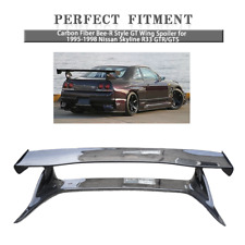 Carbon Fiber Bee-r Style Gt Wing Spoiler For 1995-98 Nissan Skyline R33 Gtrgts