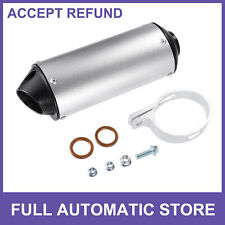 One Muffler Exhaust Pipe System Assembly Kit 28mm Silver Tone Universal