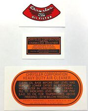 For 1933-1954 Plymouth Engine Decal Set