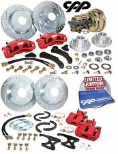 61-68 Cadillac Front And Rear Power Big Brake Conversion Kit Red Calipers