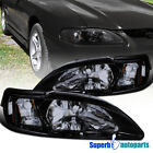 Fits 1994-1998 Ford Mustang Gt Svt Glossy Black Smoke Headlightscorner Lamps