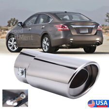 Car Exhaust Pipe Tip Rear Tail Throat Muffler Tailpipe 2.5 Inlet For Nissan