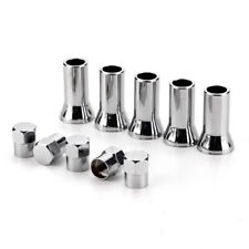 4x Silver Chrome Valve Stem Sleeves Tire Air Cap Covers Cartruckbicycle Tr414