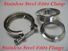 2.25 Inch Turbo Exhaust Down Pipe Stainless Steel 304 V Band Clamp W 2flange