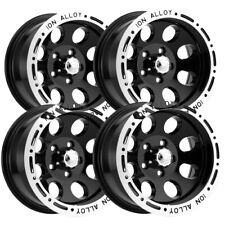 Set Of 4 Ion 174 15x8 5x4.75 -27mm Gloss Black Wheels Rims 15 Inch