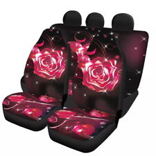 For U Designs Cute Rose Car Seat Covers Full Set For Front Rear Seat For W