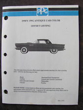 Ppg 1950s Buick Chevy Ford Antique Car Auto Paint Color Offset Listing Manual