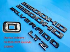 Gloss Black 2020-2024 Chevrolet Silverado 2500hd Door Emblem Ltz Overlay