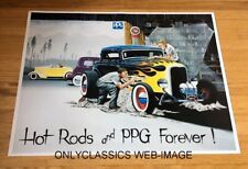 1997 Ppg Paints 18x24 Poster 1932 Ford Duece Coupe Hot Rod Body Shop Auto Garage