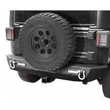 Frontrear Bumper For 07-18 Jeep Wrangler Jk Unlimited W Winch Plate Led Lights