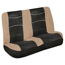 New Beige Black Ultra Deluxe Suede Truck Bench Seat Cover Universal Fit