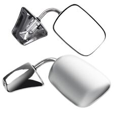 Pair Chrome Manual Side View Mirror For 73-1991 Chevrolet Gmc Truck 955-190-k62