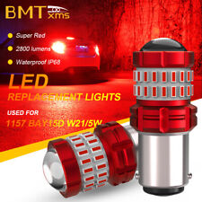 2pcs Led Brake Stop Tail Light Bulbs 1157 7528 2057 Bay15d Red Super Bright
