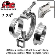 2.25 Quick Release V-band Clamp Stainless Steel Male Female Flange Universal