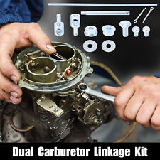 Dual Carburetor Linkage Fit For Holley Demon Edelbrock Carter Barry Grant Carb