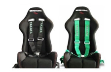 New Black Universal Takata Racing Seat Belt Harness 4 Point Snap-on 3 Cam Lock