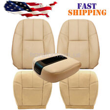 For 07-14 Chevy Tahoe Gmc Sierra Driver Passenger Bottom Top Seat Cover Tan