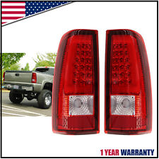 For 2003-06 Chevy Silverado 1500 2500 3500 Red Led Tube Tail Lights Brake Lamps
