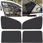 4x Magnetic Car Side Front Rear Window Sun Shade Cover Uv Protection Mesh Shield