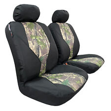 For Chevy Silverado 1500 2007-on Car Front Seat Covers Black Green Camo Canvas