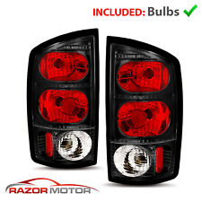 2002-2005 Replacement Black Euro Tail Light Pair For Dodge Ram 150025003500