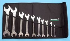 Stahlwille Germany 1010 Metric Double Open End Wrench Set With Tool Roll