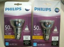 Philips Par20 Led 50w Replacement Bright White Light Light Bulb Lot Of 2 Fs