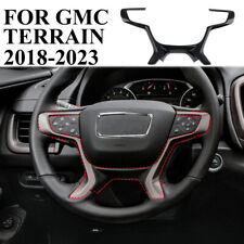 Carbon Fiber Interior Steering Wheel Cover Trim For Gmc Terrain Canyon Acadia