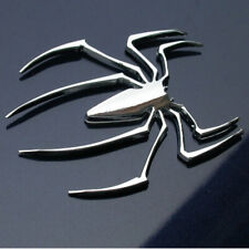 3d Metal Spider Logo Silver Chrome Car Emblem Badge Decal Sticker Accessories
