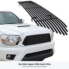 Fits 2012-2015 Toyota Tacoma Upper Stainless Black Billet Grille Grill Insert