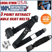 Safety Car Seat Belt 3 Point Adjustable Retractable Seat Belt Lap Kit Universal