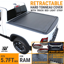 For 2009-2023 Ram 1500 5.7ft Retractable Hard Tonneau Cover 60 Led Strips X3