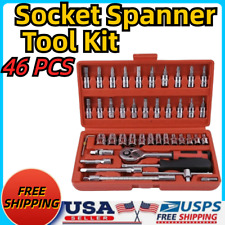 46pcs 14 Drive Socket Set Ratchet Wrench Bits Spanner Auto Car Repair Tool Kit