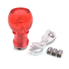 Faux Crystal Bubble Red Led Light Manual Shift Knob Shifter Gear Lever For Car