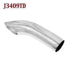 J3409td 2 Stainless Steel Turn Down Exhaust Tip 2 Inlet 2 14 Outlet 9 Long